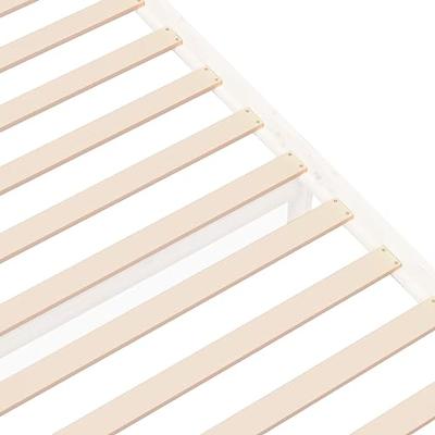 Bedframe massief hout wit 75x190 cm