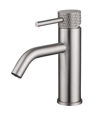 Wiesbaden Ribbd wastafelkraan geborsteld staal 29.5302 Wiesbaden Ribbd wastafelkraan geborsteld staal 29.5302