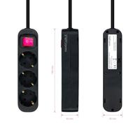 Printplaat NANOCABLE 10.38.0003-BK 3680 W 250 V 1,4 m - thumbnail