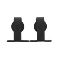 Intersteel Set van 2 hangrollen Basic Top 14cm - mat zwart - thumbnail