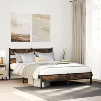 Bedframe zonder matras hout gerookt eikenkleurig 75x190 cm - thumbnail