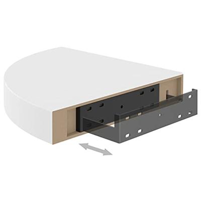 VidaXL Hoekschappen zwevend 2 st 25x25x3,8 cm mdf wit VidaXL Hoekschappen zwevend 2 st 25x25x3,8 cm mdf wit