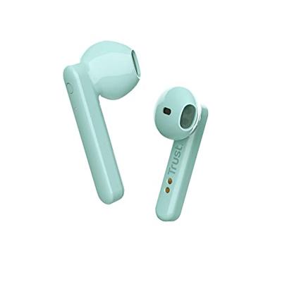 Trust Mobile Primo Touch Draadloze Bluetooth Oordopjes Wireless Earphones, 10 Uur Speeltijd in Totaal, Ingebouwde Microfoon, TWS, voor PC, Laptop, Smartphone, Tablet - Turquoise