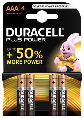 Duracell Plus Power AAA batterij 4 stuks - thumbnail