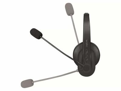 LogiLink BT0059 On Ear headset Bluetooth Mono Zwart Telefoon