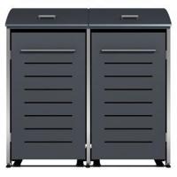 Kliko ombouw - Gecoat verzinkt staal - Antraciet voor 2 kliko's - thumbnail