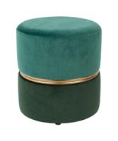 ZILT Poef 'Bubbly', Velvet, kleur Groen - thumbnail