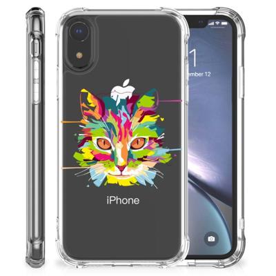 Apple iPhone Xr Stevig | Bumper Hoesje | Cat Color Apple iPhone Xr Stevig | Bumper Hoesje | Cat Color