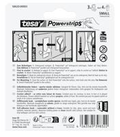 tesa Powerstrips Small Kleefhaak 3 stuks Wit, RVS Inhoud: 3 stuk(s) - thumbnail