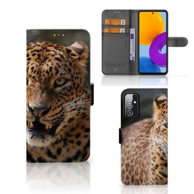 Samsung Galaxy M52 | Telefoonhoesje | Met pasjeshouder | Luipaard Samsung Galaxy M52 | Telefoonhoesje | Met pasjeshouder | Luipaard
