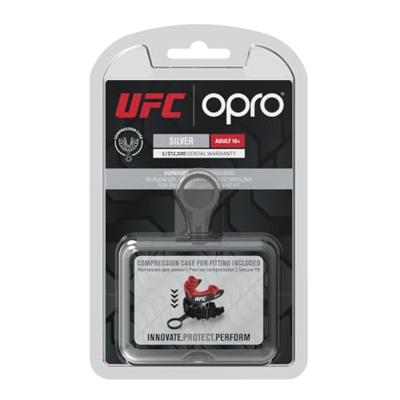 Opro 791004 UFC Silver Superior Fit Mouthguard - Black-Red - SR Opro 791004 UFC Silver Superior Fit Mouthguard - Black-Red - SR