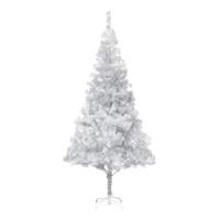 VidaXL Kunstkerstboom met standaard 210 cm pet zilverkleurig - thumbnail