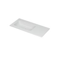 INK Aspekt Wastafel Porselein Links Zonder Kraangat - 1000x450x15 mm - Mat Wit - thumbnail