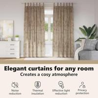 VidaXL Velvet gordijnen 2 pcs champagne 245 x 140 cm fluweel - thumbnail