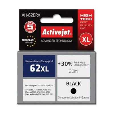 Activejet AH-62BRX inkt (vervanging HP 62XL C2P05AE; Premium; 20 ml; zwart)