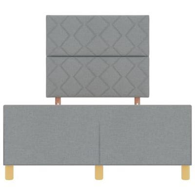 Bedframe met hoofdeinde Lichtgrijs 120 x 200 cm Stof
