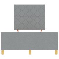 Bedframe met hoofdeinde Lichtgrijs 120 x 200 cm Stof - thumbnail