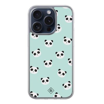 iPhone 15 Pro hybride hoesje - Panda print iPhone 15 Pro hybride hoesje - Panda print