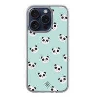 iPhone 15 Pro hybride hoesje - Panda print - thumbnail