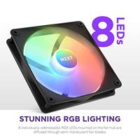 NZXT F140 Core - 140mm RGB Fan - Single - Black - thumbnail