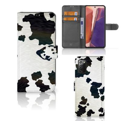 Samsung Galaxy Note 20 | Telefoonhoesje | Met pasjeshouder | Koeienvlekken