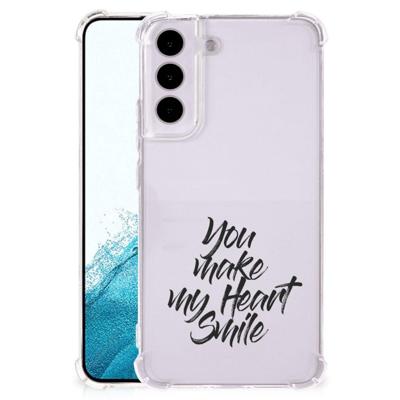 Samsung Galaxy S22 Telefoonhoesje met tekst Heart Smile Samsung Galaxy S22 Telefoonhoesje met tekst Heart Smile