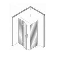 Douchecabine Plieger Panorama 6mm 120x90x200cm (Douchewand en Vouwdeur) Chroom - thumbnail