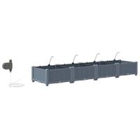 Tuin Bloempot 4 pcs Licht Grijs Staal - thumbnail