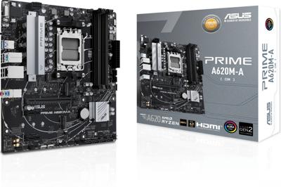 Asus PRIME A620M-A-CSM Moederbord Socket AMD AM5 Vormfactor Micro-ATX Moederbord chipset AMD® A620