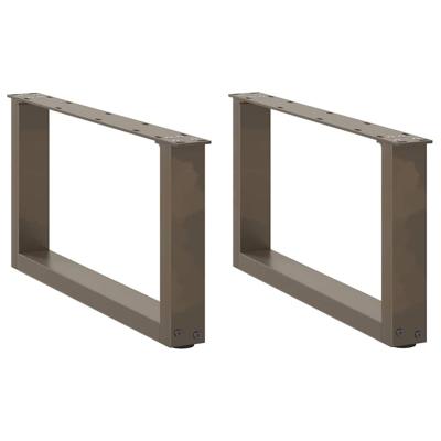 Salontafelpoten 2 st U-vormig 70x(30-31) cm staal naturel