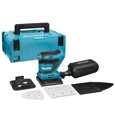 Makita dbo480zj | accu handpalm vlakschuurmachine | 18v | zonder accu's en lader | in m-box koffer - dbo480zj