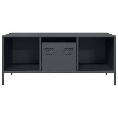 Salontafel 101,5x50x43,5 cm koudgewalst staal antracietkleurig