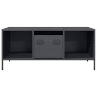 Salontafel 101,5x50x43,5 cm koudgewalst staal antracietkleurig - thumbnail