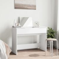 Kaptafel met spiegel 100x45x76 cm wit - thumbnail