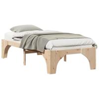 Bedframe met opslag Bruin 90 x 190 cm Massief grenenhout - thumbnail