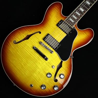 Gibson Original Collection ES-335 Figured Iced Tea semi-akoestische gitaar met koffer - thumbnail