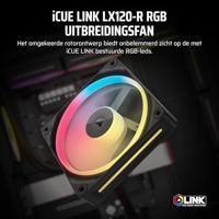Corsair LX120-R RGB iC PC-ventilator Zwart (b x h x d) 120 x 120 x 20 mm - thumbnail