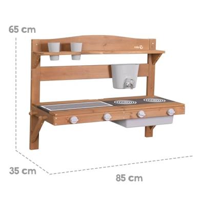 roba Houten speelgoed keuken om op te hangen (85x35x65, Teak) roba Houten speelgoed keuken om op te hangen (85x35x65, Teak)