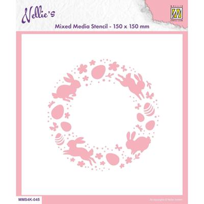 Nellie's Choice • stencil 15x15cm easter wreath