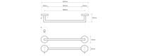 Handdoekhouder Sapho X-Steel Hangend 60 cm Geborsteld RVS Sapho - thumbnail