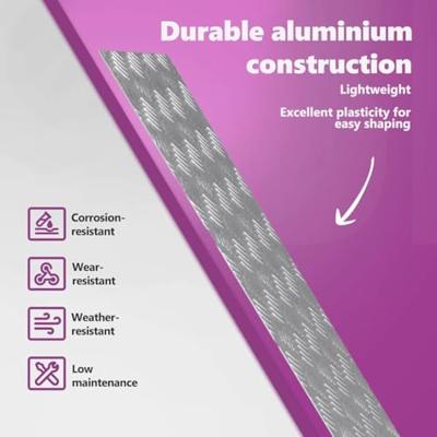 VidaXL Trap tread rechthoekig 4 pcs zilver 90 x 40 cm aluminium