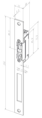 Effeff 128 Elektrische inbouw deuropener type 128 | spanningsloos vergrendeld | pulsontgrendeling | fafix | 22-42V=~ | (22-26V 100% ED) | DIN links en