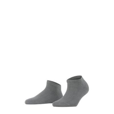 FALKE 2-paar Happy dames sneakersokken - Katoenen enkelsokken - 38 - Grijs - 38