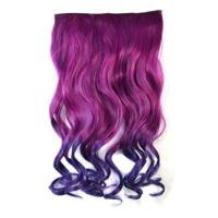 Eendelige naadloze Hair Extension stuk kleur verloop grote golf lang Curling Clip Type haarstukje - thumbnail