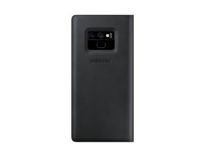 Leather Cover - Flip cover voor mobiele telefoon - kalfsleer - zwart - voor Galaxy Note9, Note9 Enterprise Edition, Note9 Ultimate Edition