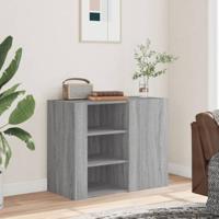 Wandkast 75x35x60 cm bewerkt hout grijs sonoma eikenkleurig - thumbnail