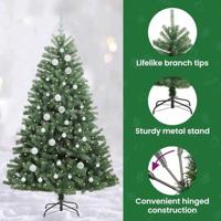 VidaXL Kunstmatige inklapbare kerstboom groen 150 cm pvc en metaal - thumbnail