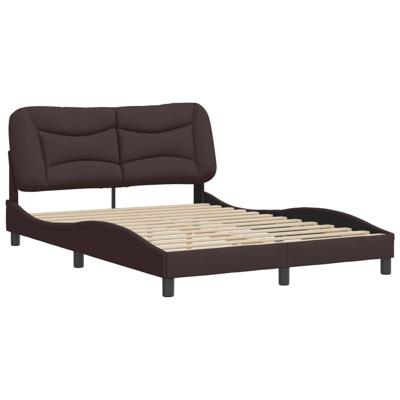 Bedframe zonder matras "Hvar" stof donkerbruin 180x200 cm