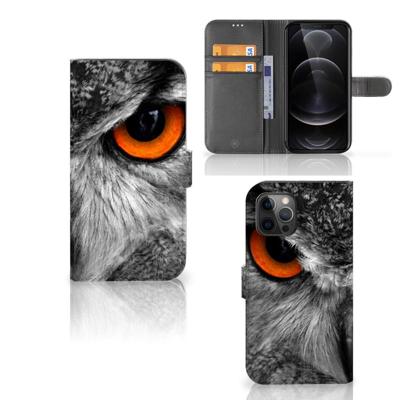 Apple iPhone 12 Pro Max | Telefoonhoesje | Met pasjeshouder | Uil