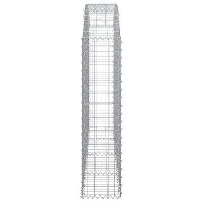 Schanskorf gewelfd 200x30x120/140 cm gegalvaniseerd ijzer